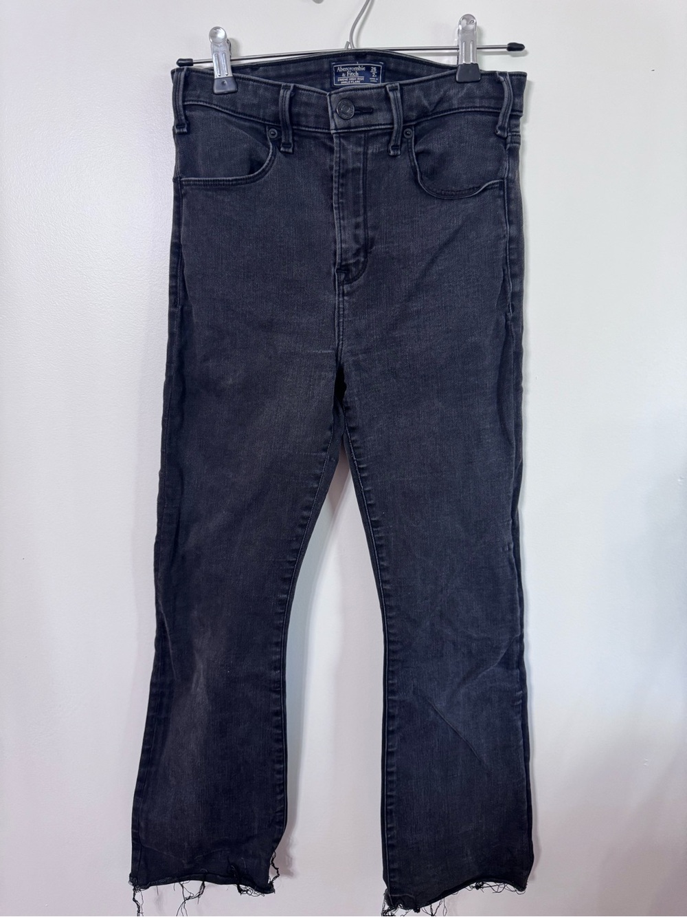 Abercrombie & Fitch faded black Washed High-Rise Jeans